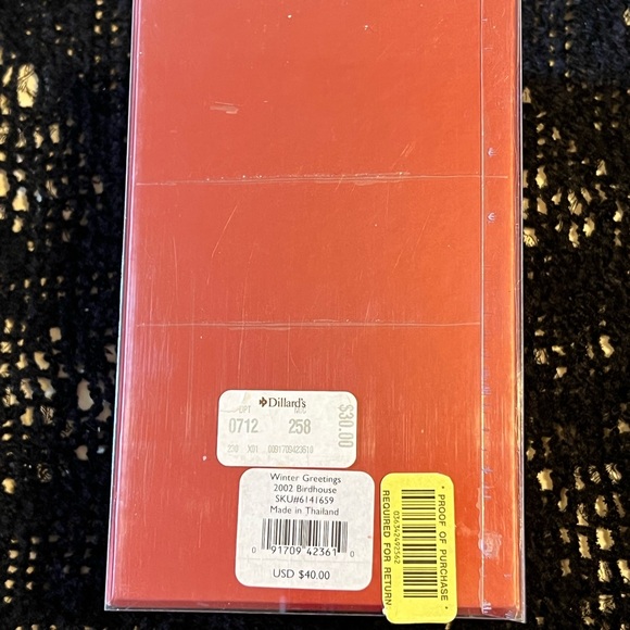 Vintage Lenox Winter Greetings 2002 Birdhouse Ornament NWT - Picture 6 of 6